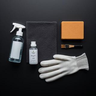 Care kit with dry cloth and neutral cleaner