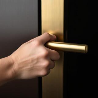Small hand grip on lever