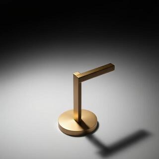 Linear lever in brushed brass