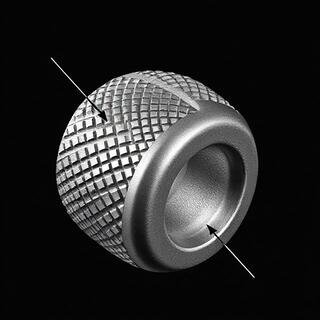 Knurl profile macro with chamfered edges