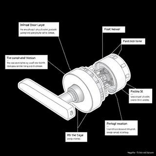 Lever core cutaway showing spindle and spring seat