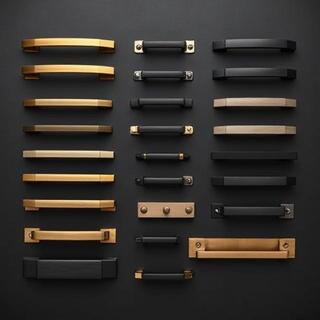 Cabinet pulls set in matched finish