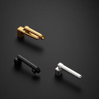 Linear family — brass lever on round rose