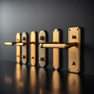 Brass lever with linear knurl