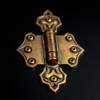 Decorative architectural hinge, satin finish