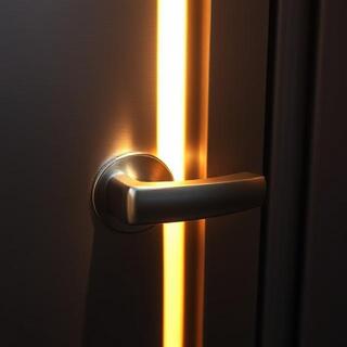 Nickel lever under night lighting