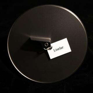 Linear lever on round rose — brass