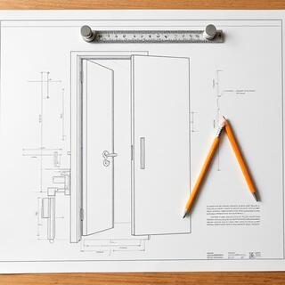 Plan and elevation drawing with edge radii